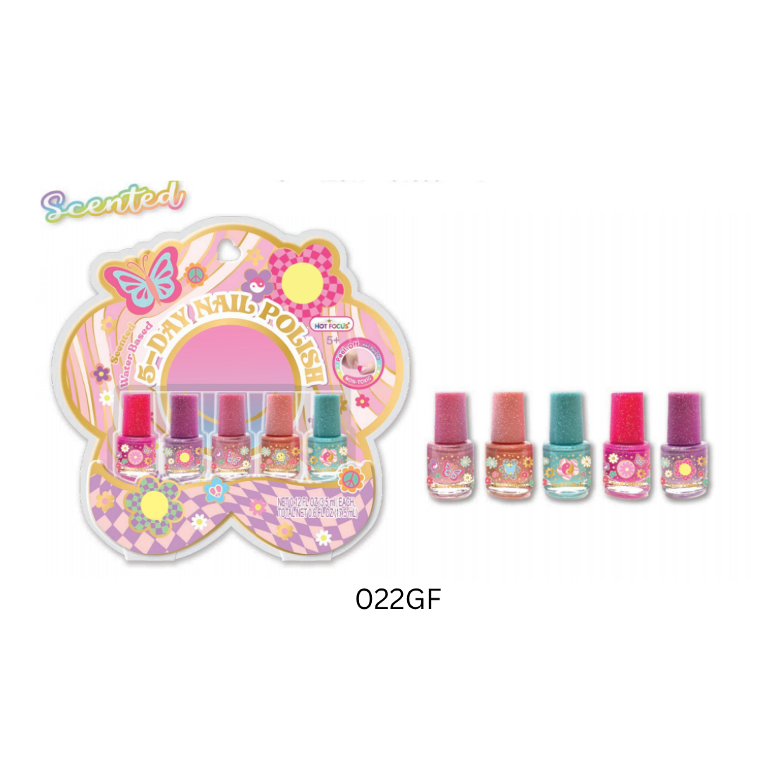 Hot Focus 5-Day Scented Peel-Off Nail Polish Set