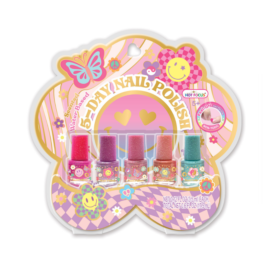 Hot Focus 5-Day Scented Peel-Off Nail Polish Set