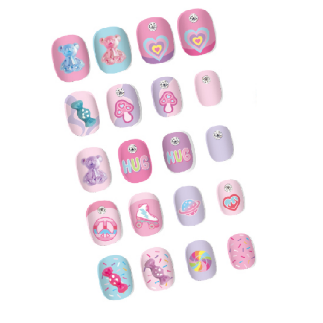 Hot Focus Gummy Bear 3D Press On Nails