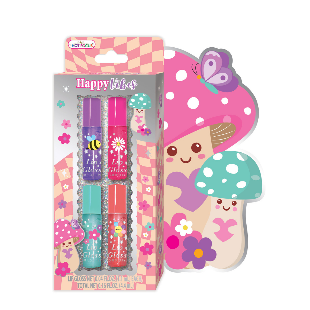 Hot Focus Happy Vibes Mini Lip Gloss Set