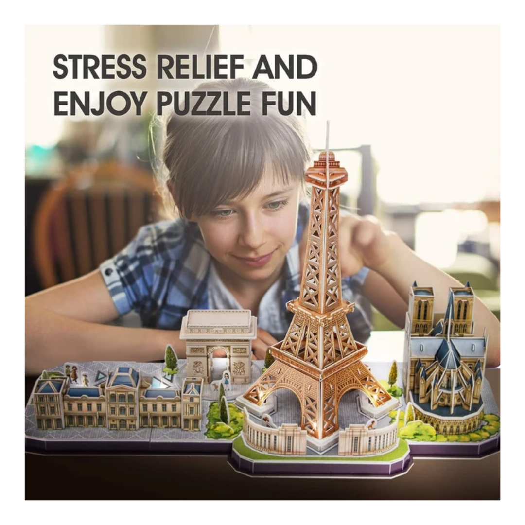 3D Puzzle LED Cityline Paris 115pcs B/O