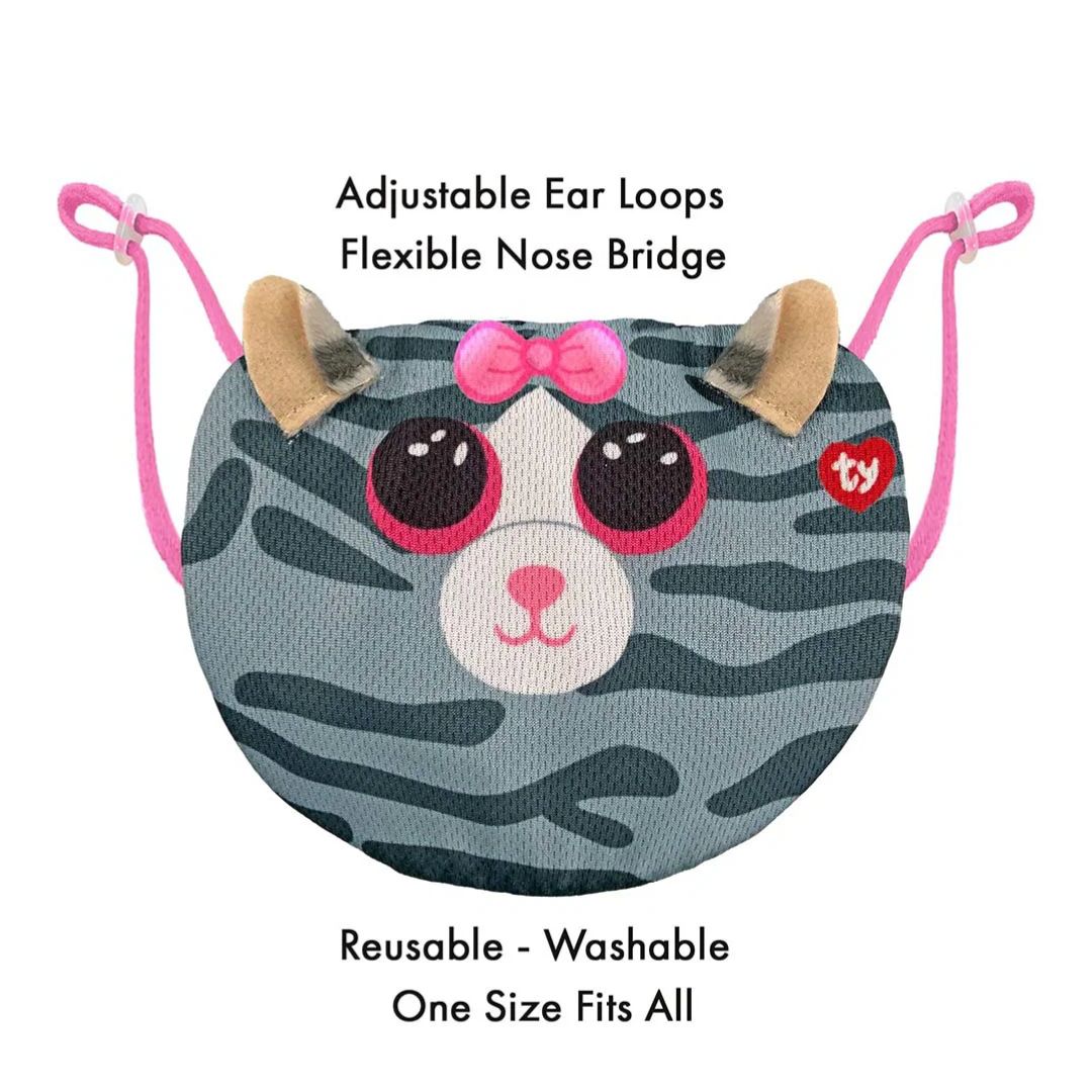 TY Mask Cat Kiki Gray WOC