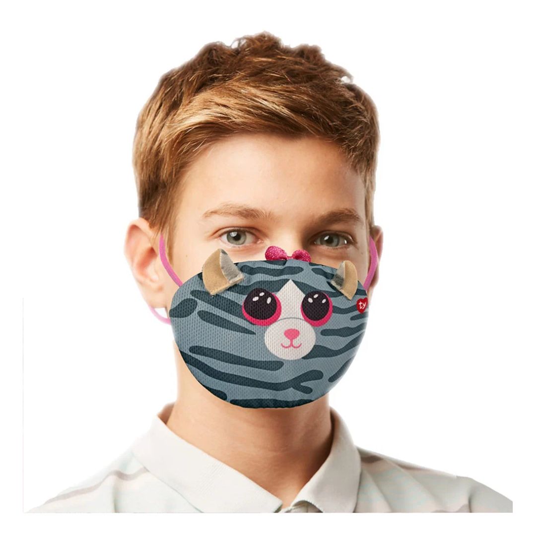 TY Mask Cat Kiki Gray WOC