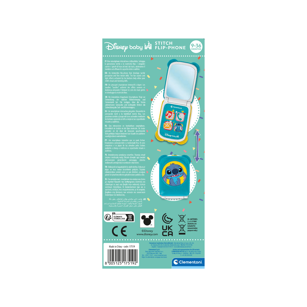 Disney Baby Stitch Flip Phone B/O