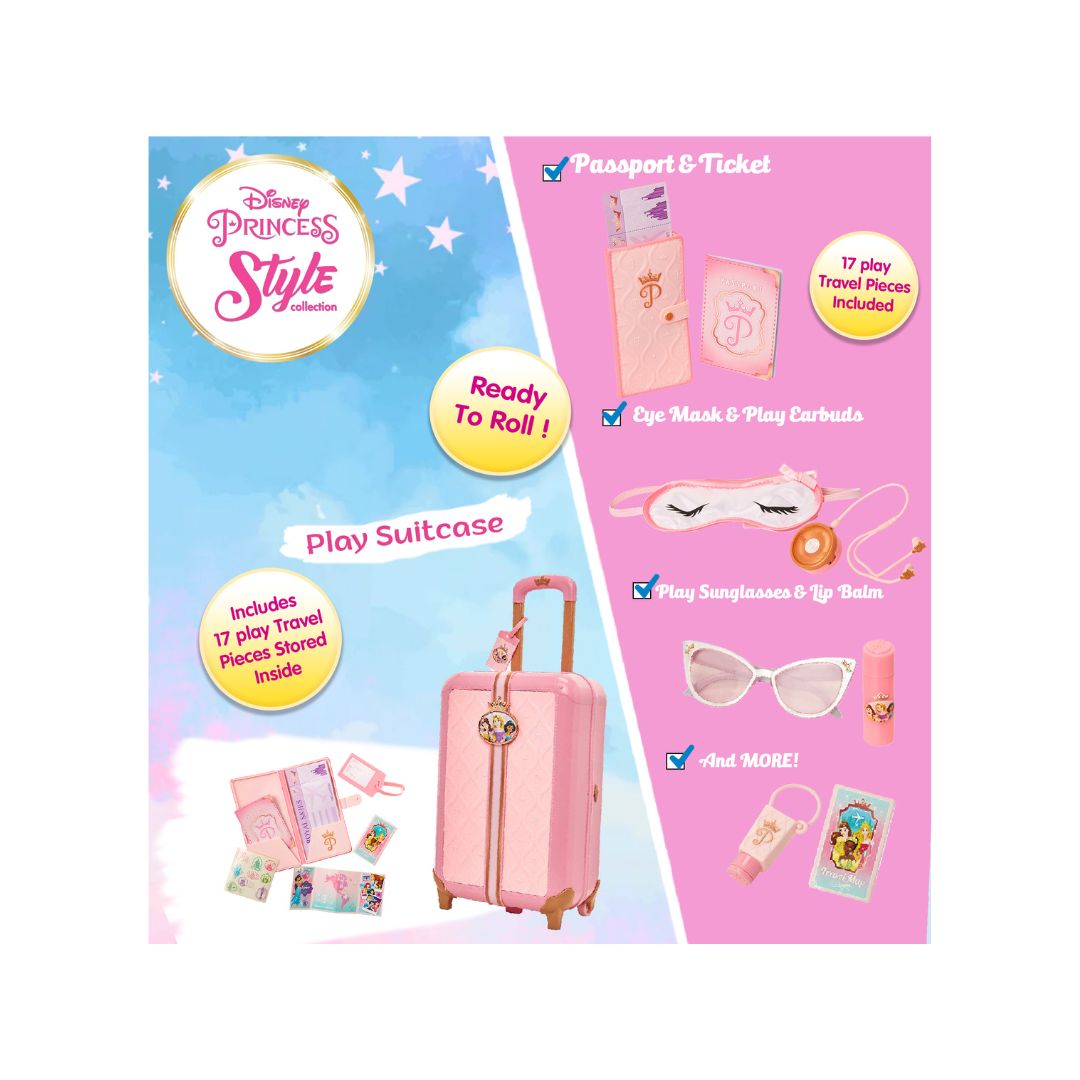 Disney Princess Style Suitcase Travel Set