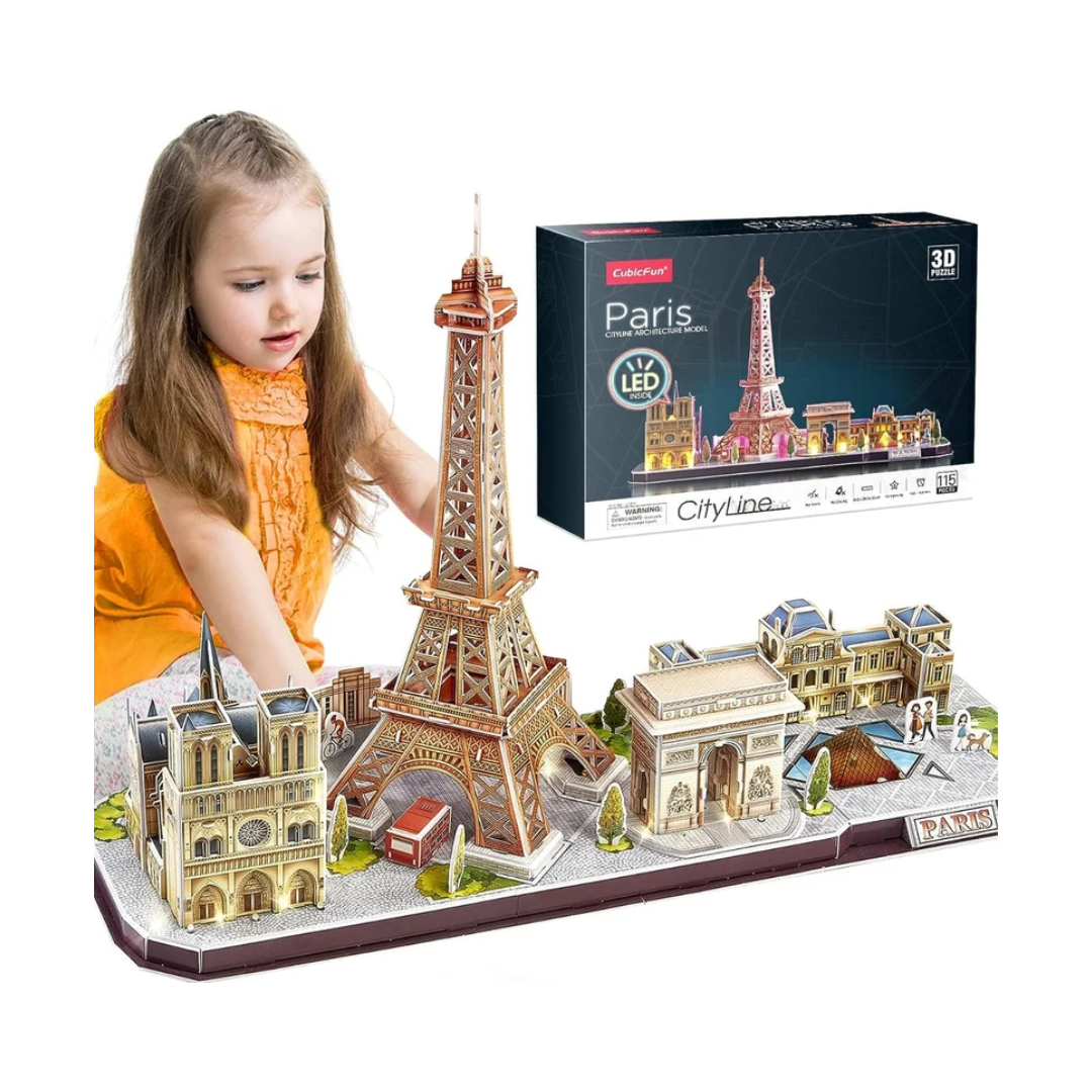 3D Puzzle LED Cityline Paris 115pcs B/O