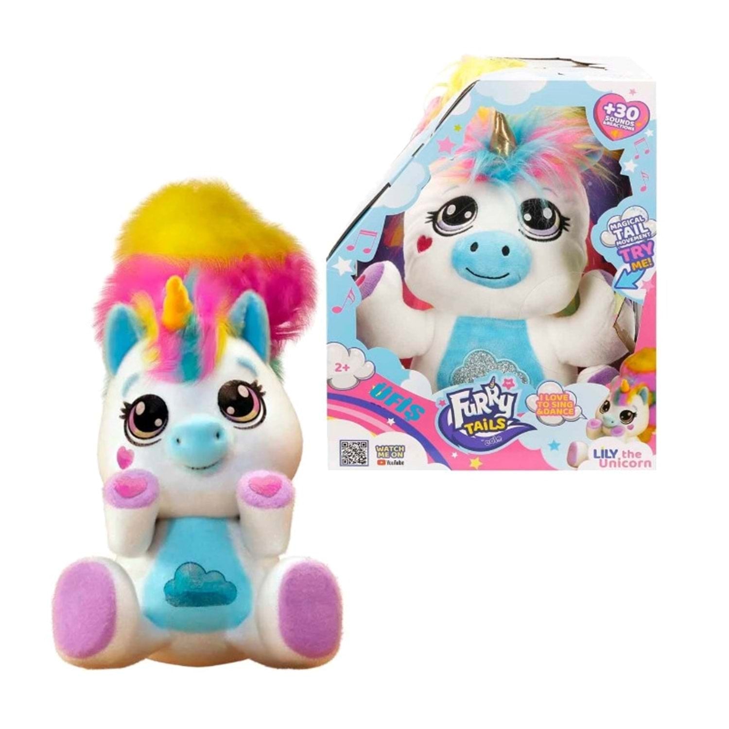 Eolo Furry Tails Electronic Plush Unicorn