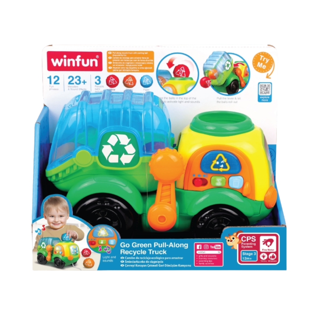 Go Green Pull-Along Recycle Truck 12M+