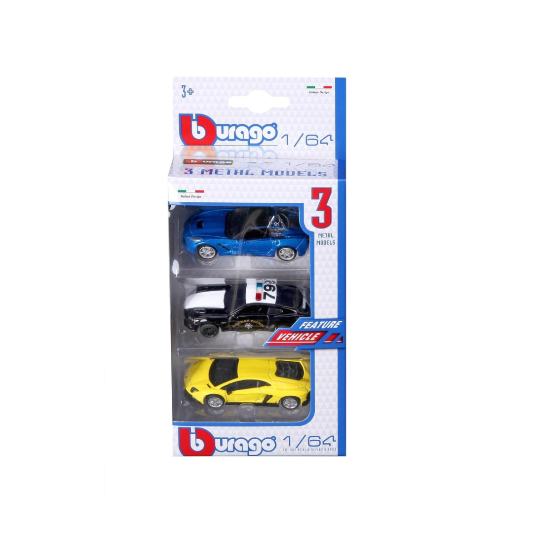 1:64 Vehicles, 3-PK.