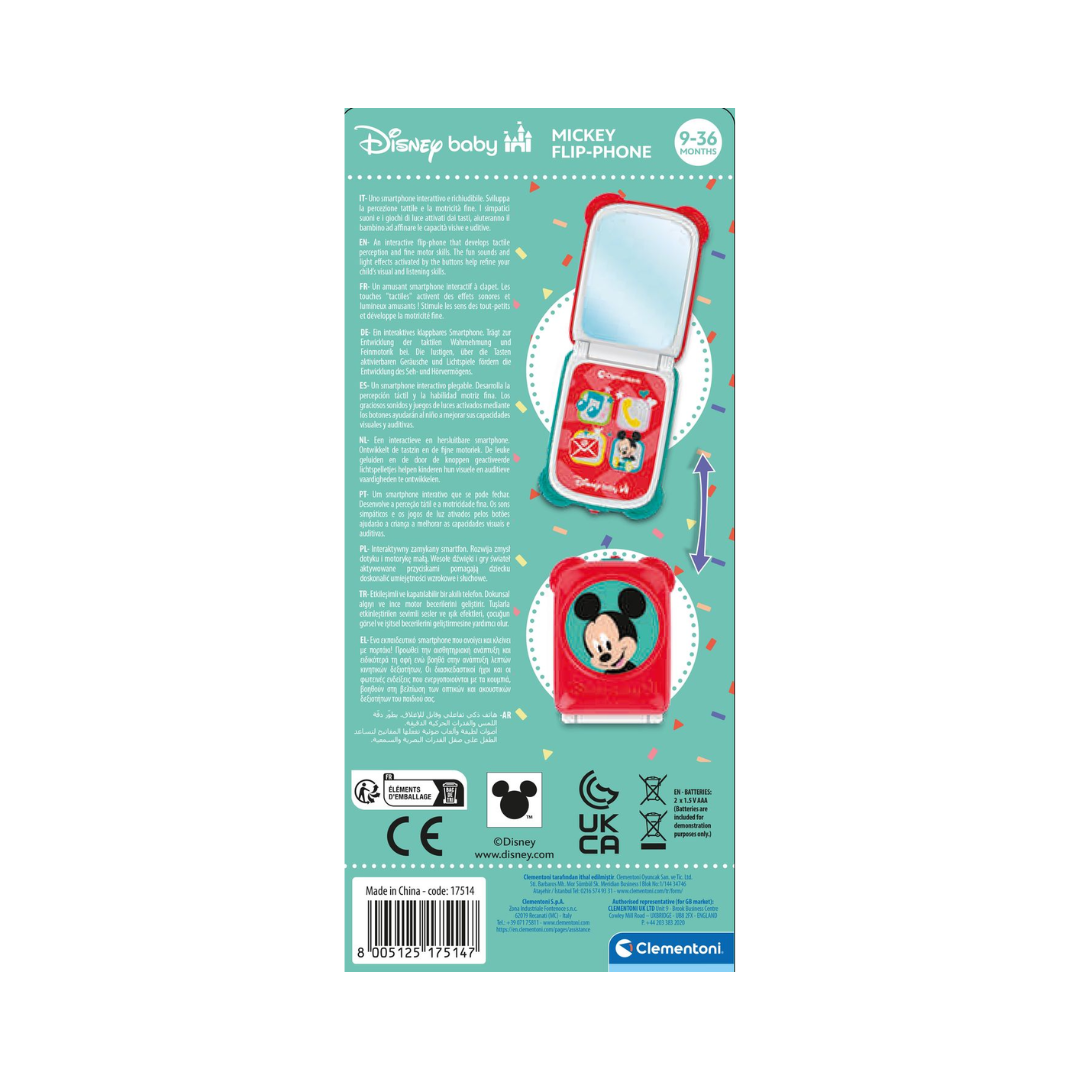 Disney Baby Mickey Flip Phone B/O