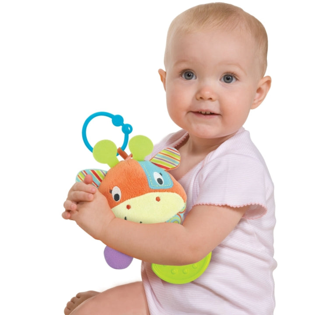 Round Patch the Giraffe Teether Rattle