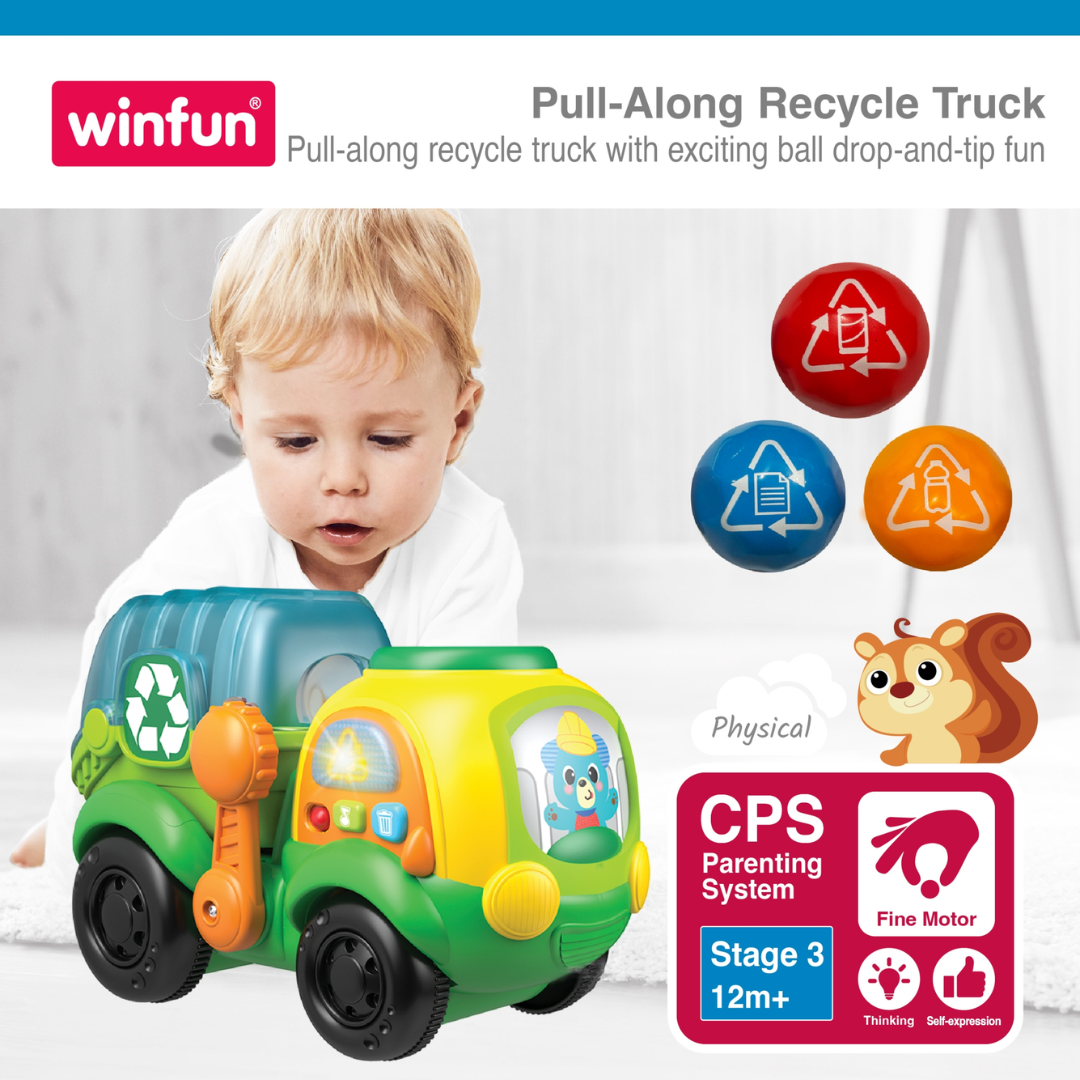 Go Green Pull-Along Recycle Truck 12M+
