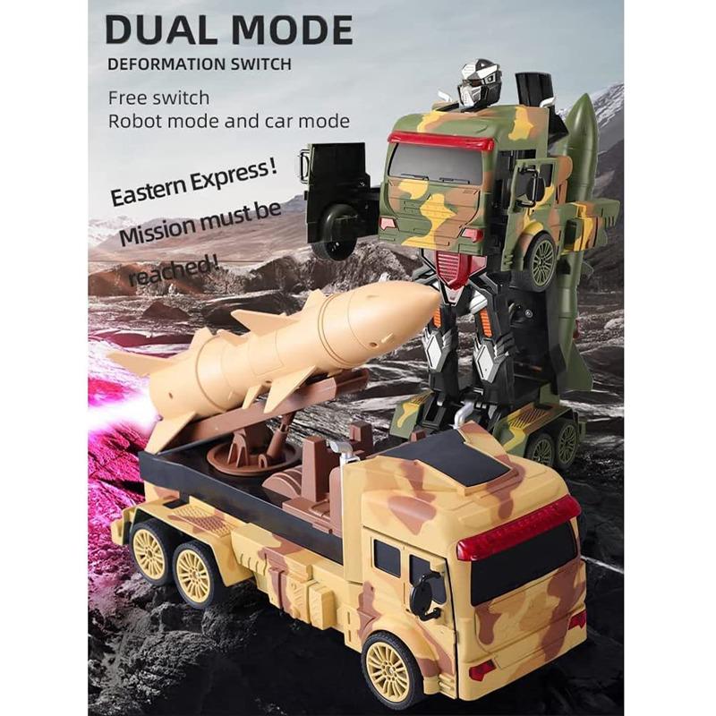 2.4G 1:16 Light Spray Military Camouflage Transformer Car