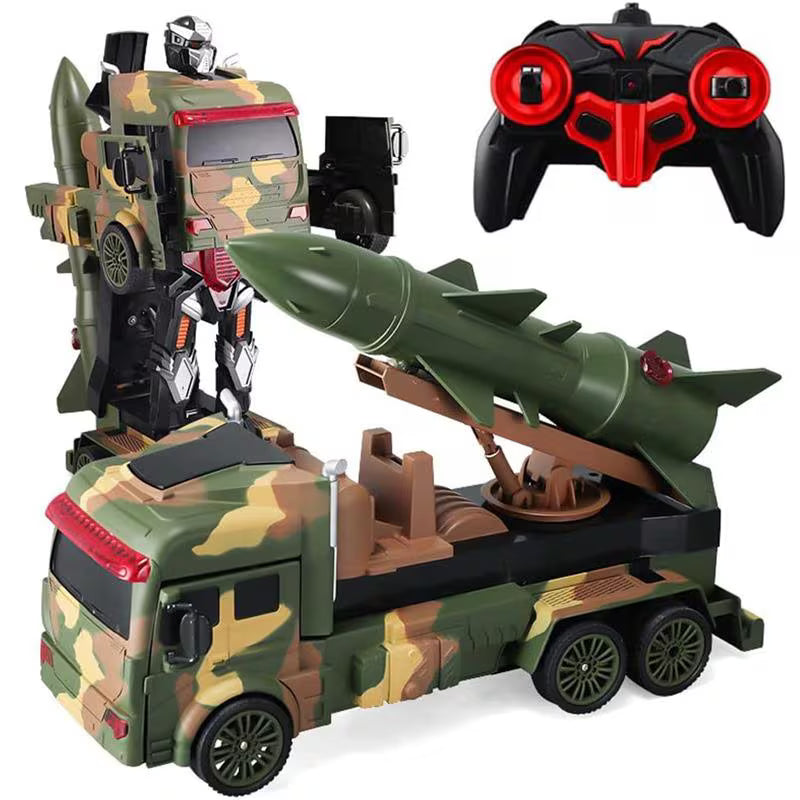 2.4G 1:16 Light Spray Military Camouflage Transformer Car