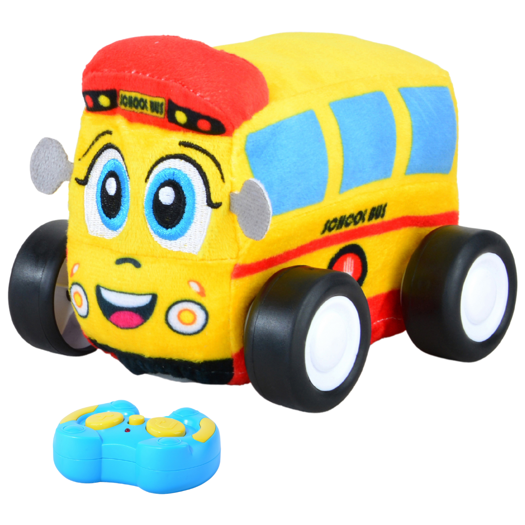School Bus Plush Car for Kids 2.4G R/C