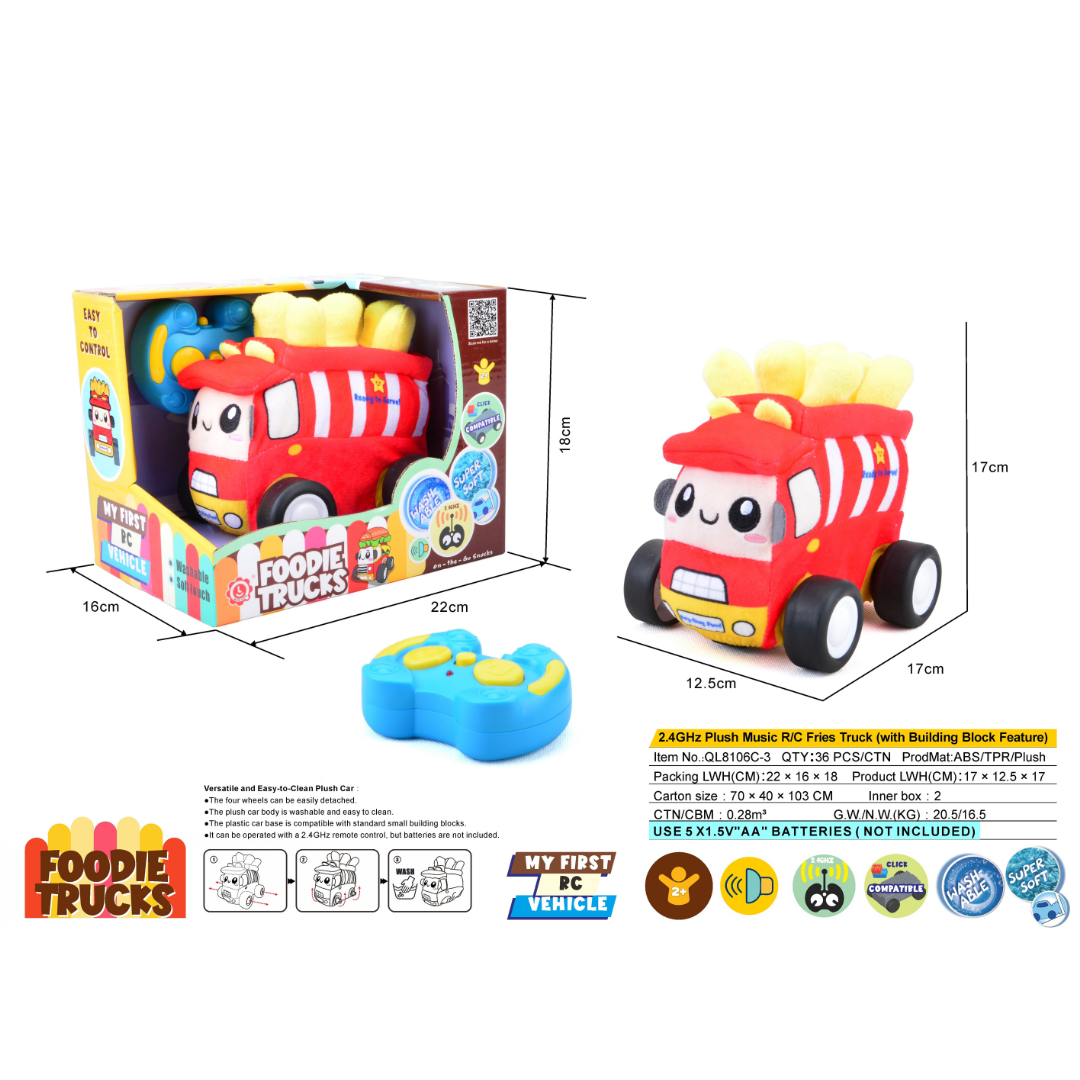 French Fries Plush Car for Kids 2.4G R/C