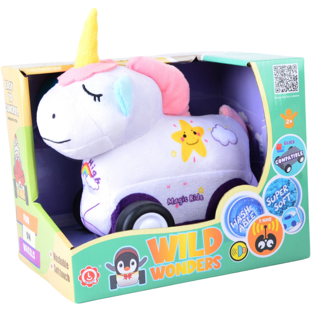 Unicorn Plush Car for Kids 2.4G R/C