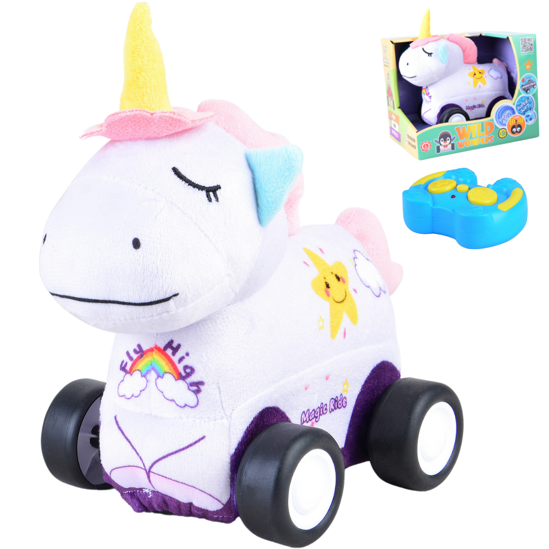 Unicorn Plush Car for Kids 2.4G R/C
