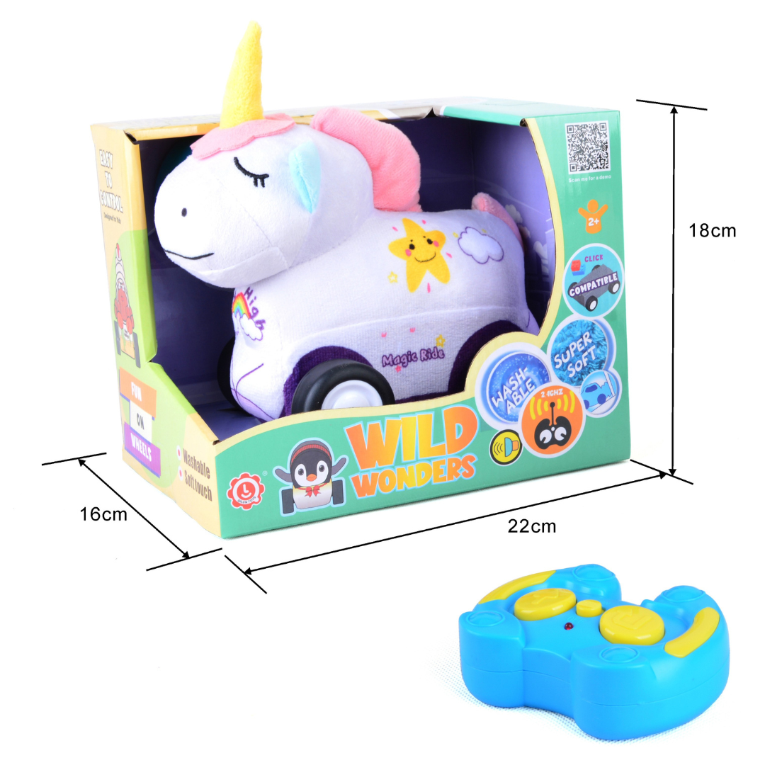 Unicorn Plush Car for Kids 2.4G R/C