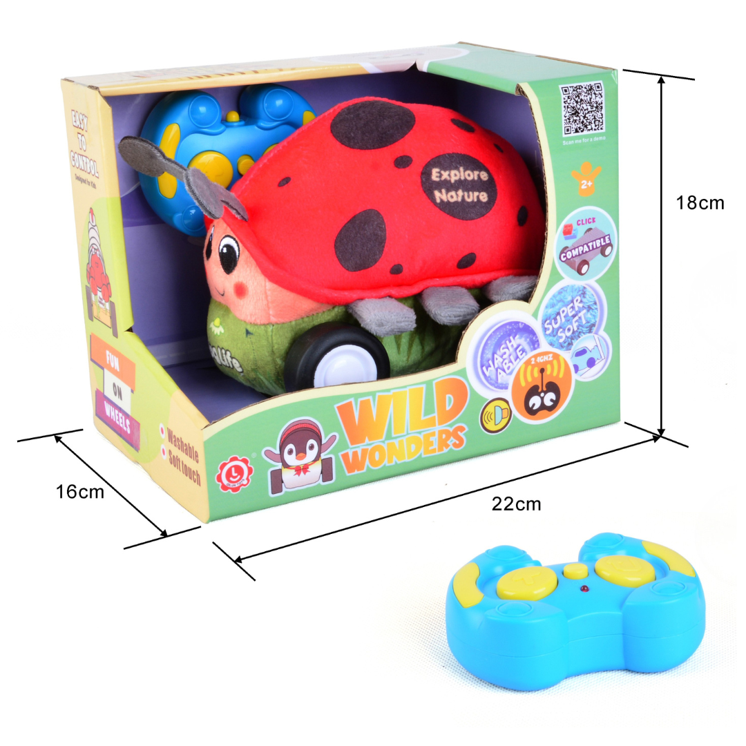 Ladybug Plush Car for Kids 2.4G R/C