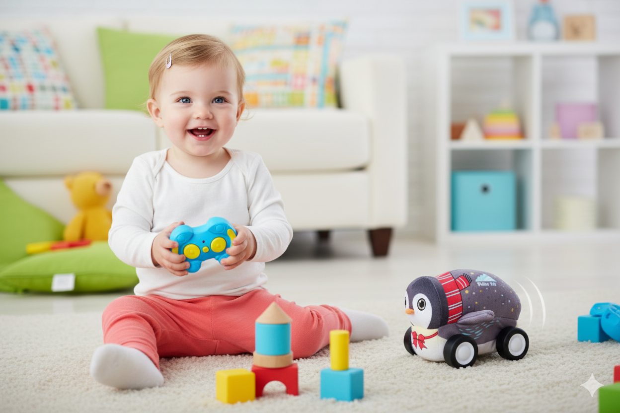 Penguin Plush Car for Kids 2.4G R/C