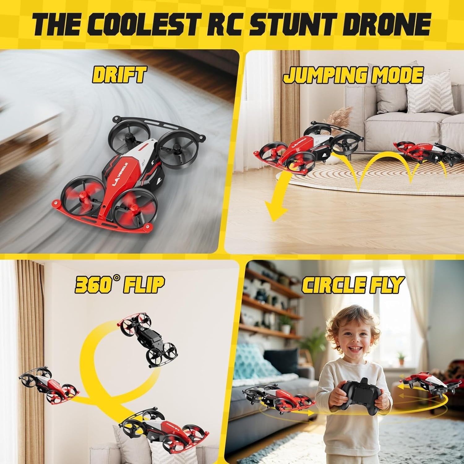 4CH Mid Quadcopter Bounce & Track Drone