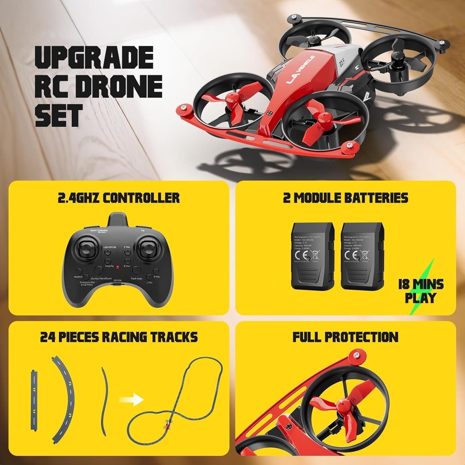 4CH Mid Quadcopter Bounce & Track Drone