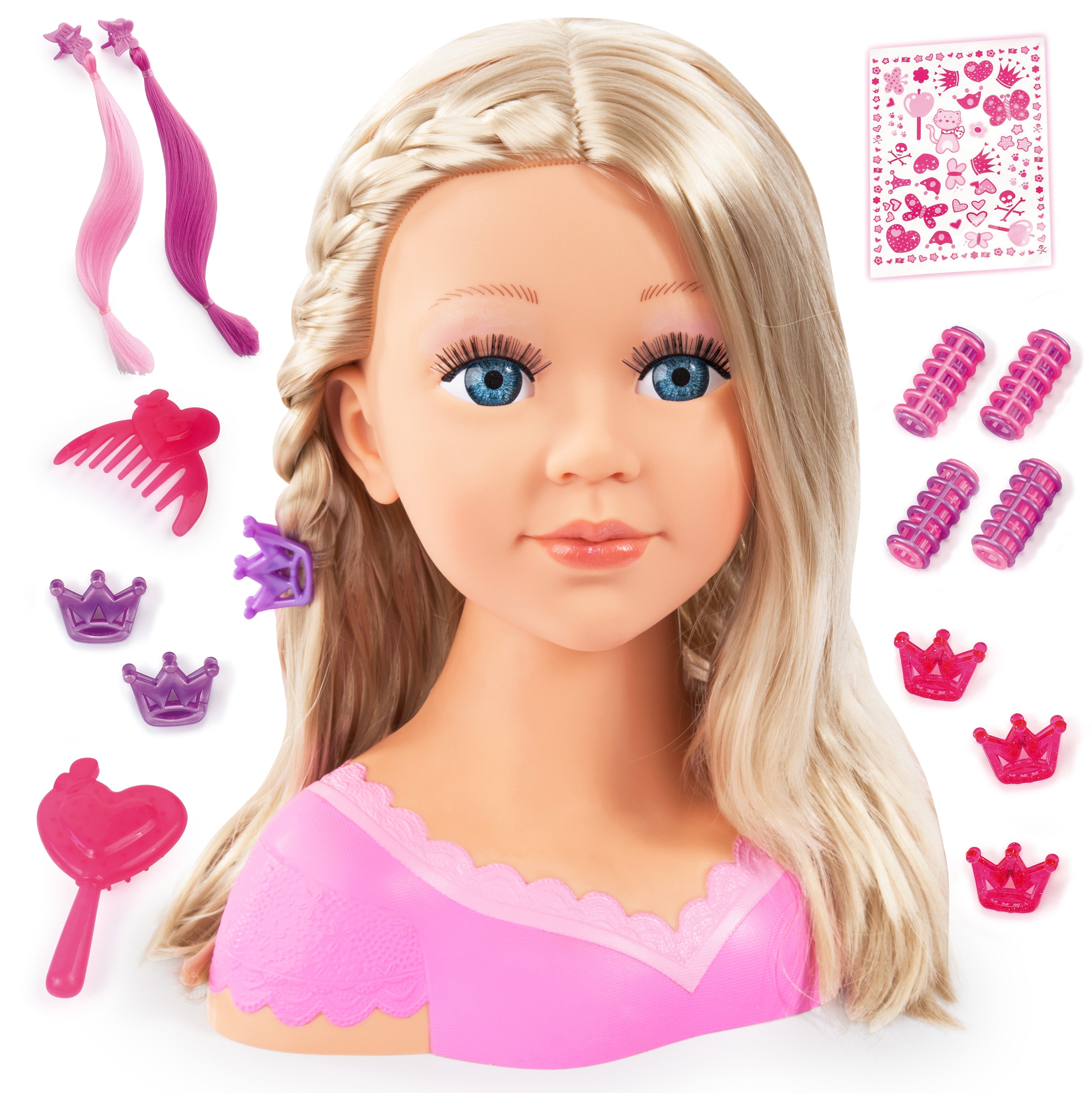 Bayer Charlene Super Model Styling Head w/Hair Bunches.