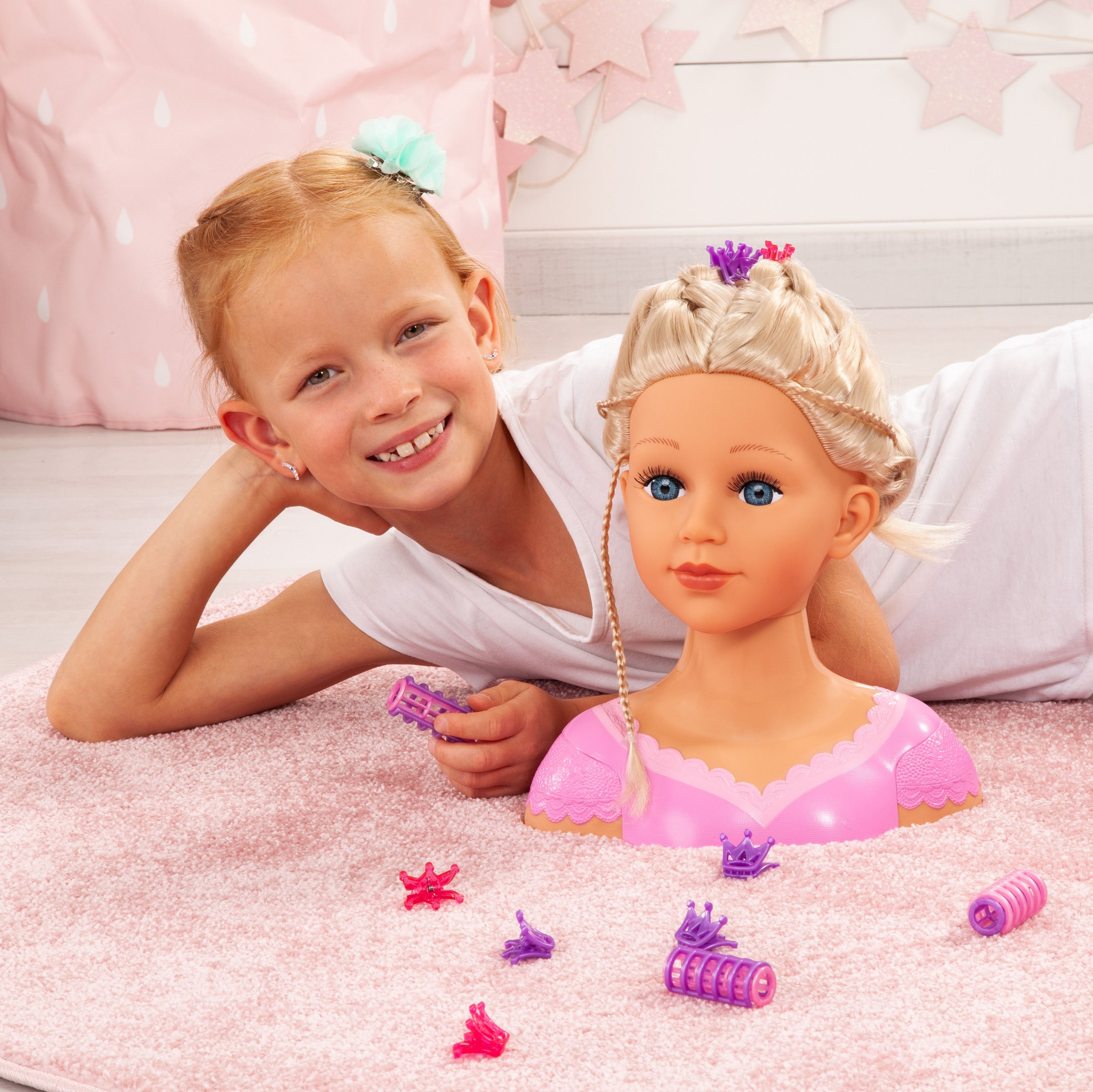 Bayer Charlene Super Model Styling Head w/Hair Bunches.