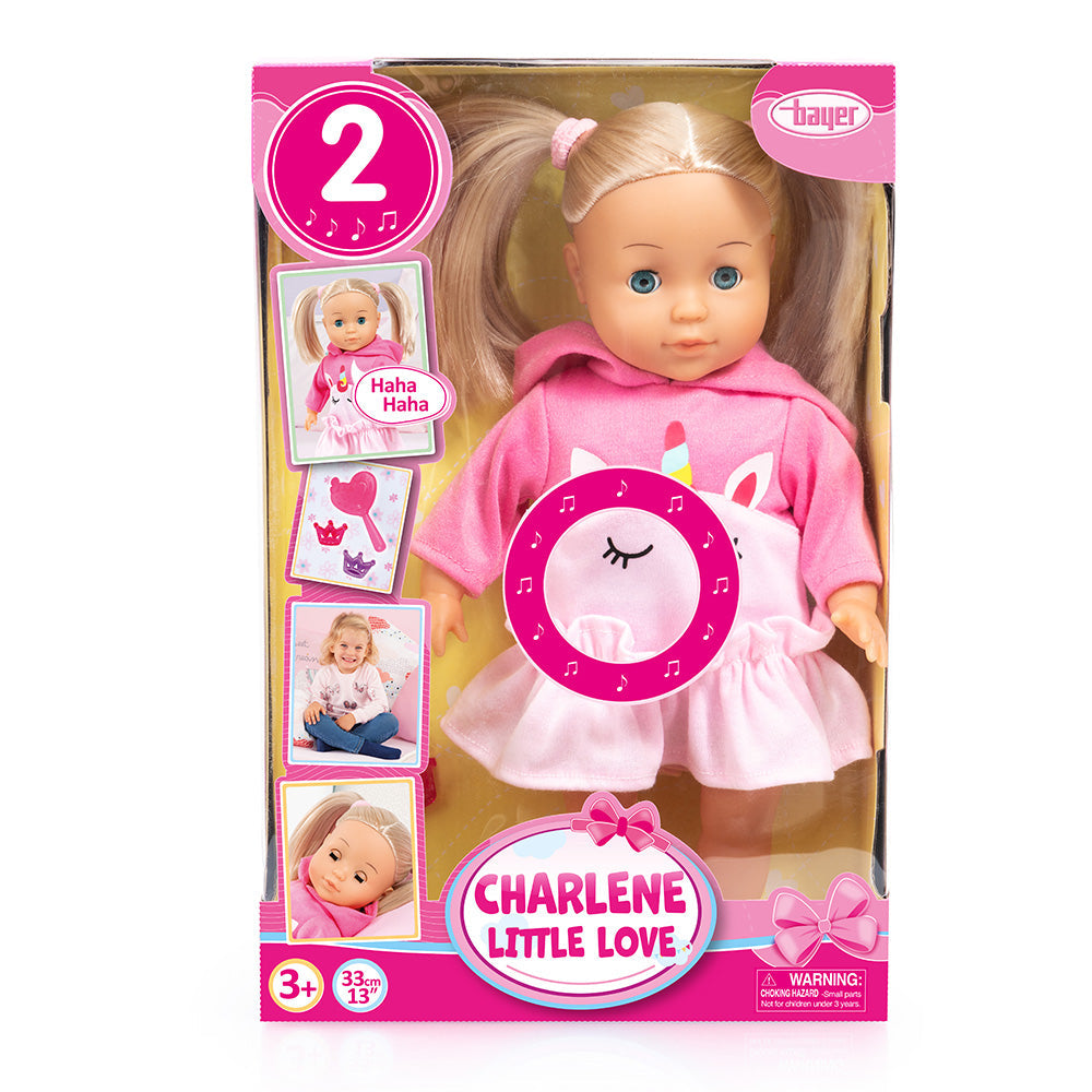 Bayer Charlene Little Love W/Kiss & Laugh Sounds 33Cm