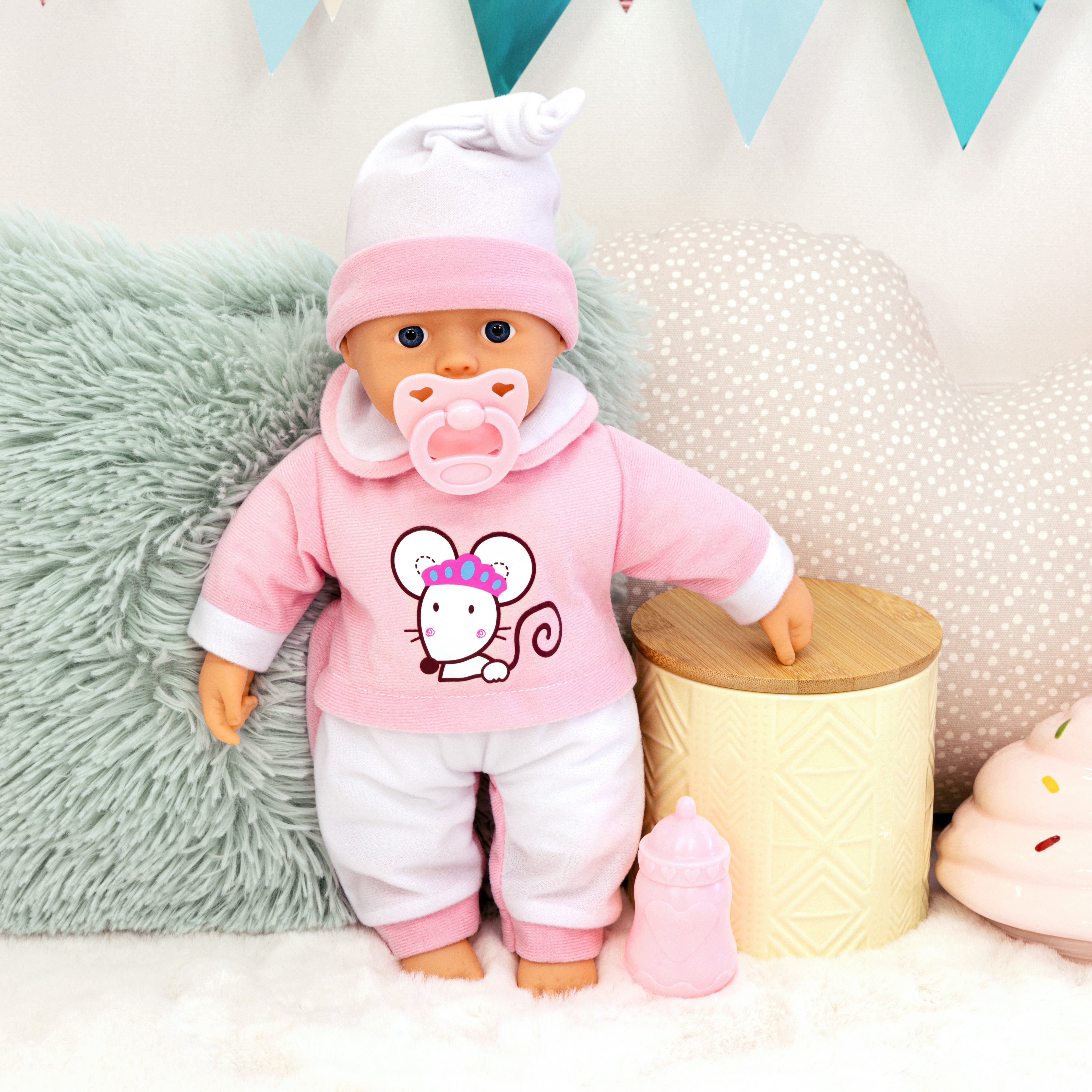 Bayer Interactive Baby Doll  36cm with Sucking