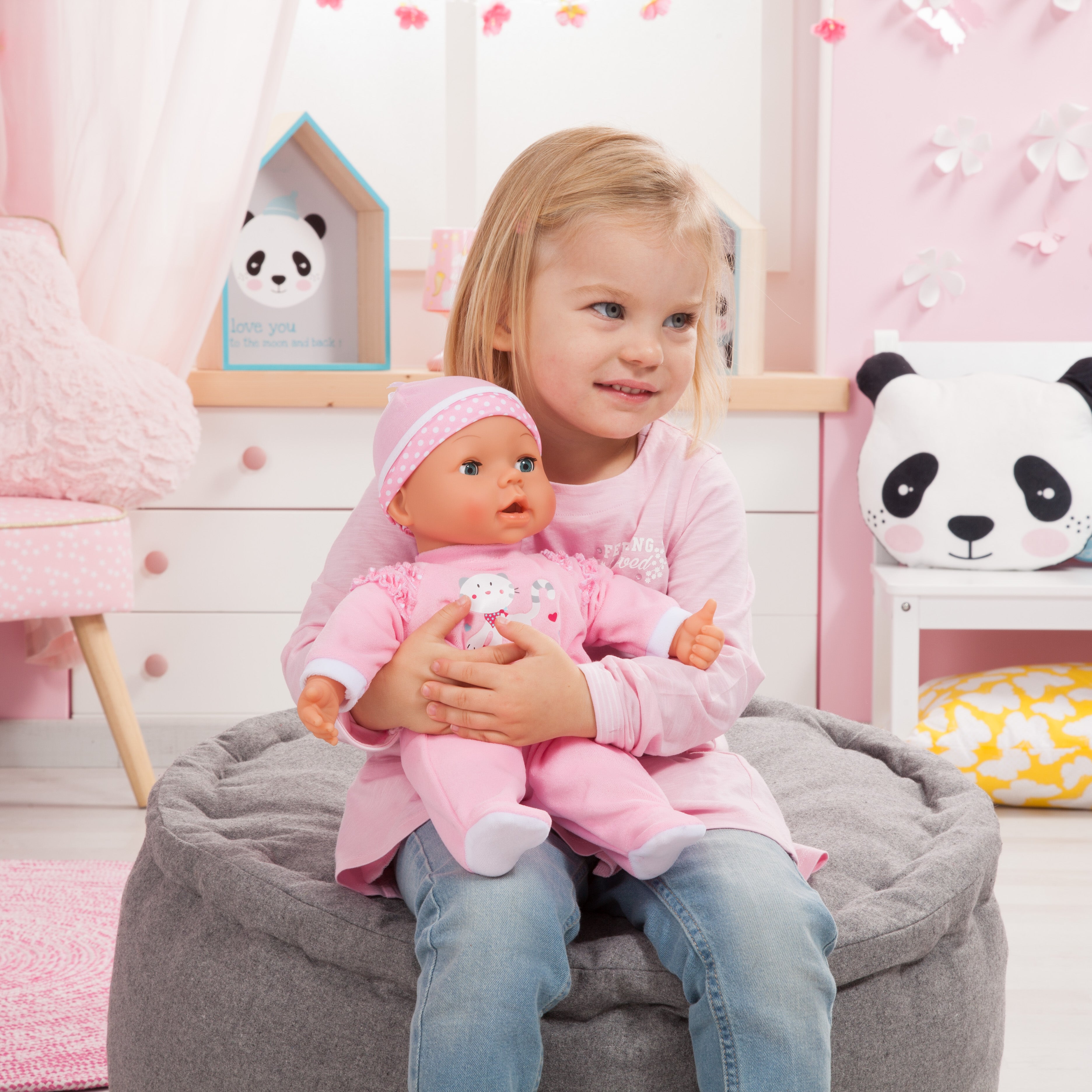 Bayer Magic Teeth Baby 38cm Soft Body Doll with Functions and Accessories for Kids ages 3+