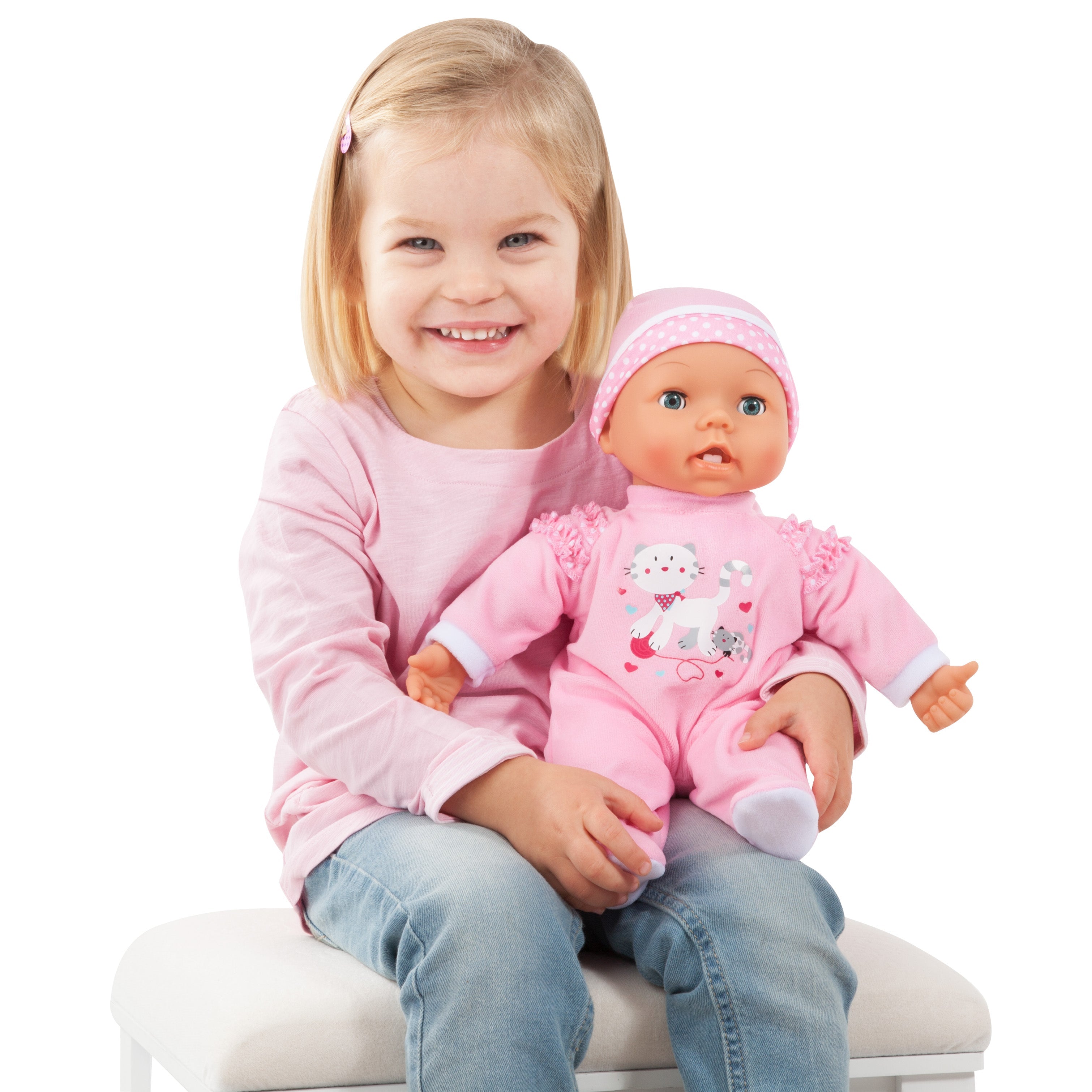Bayer Magic Teeth Baby 38cm Soft Body Doll with Functions and Accessories for Kids ages 3+