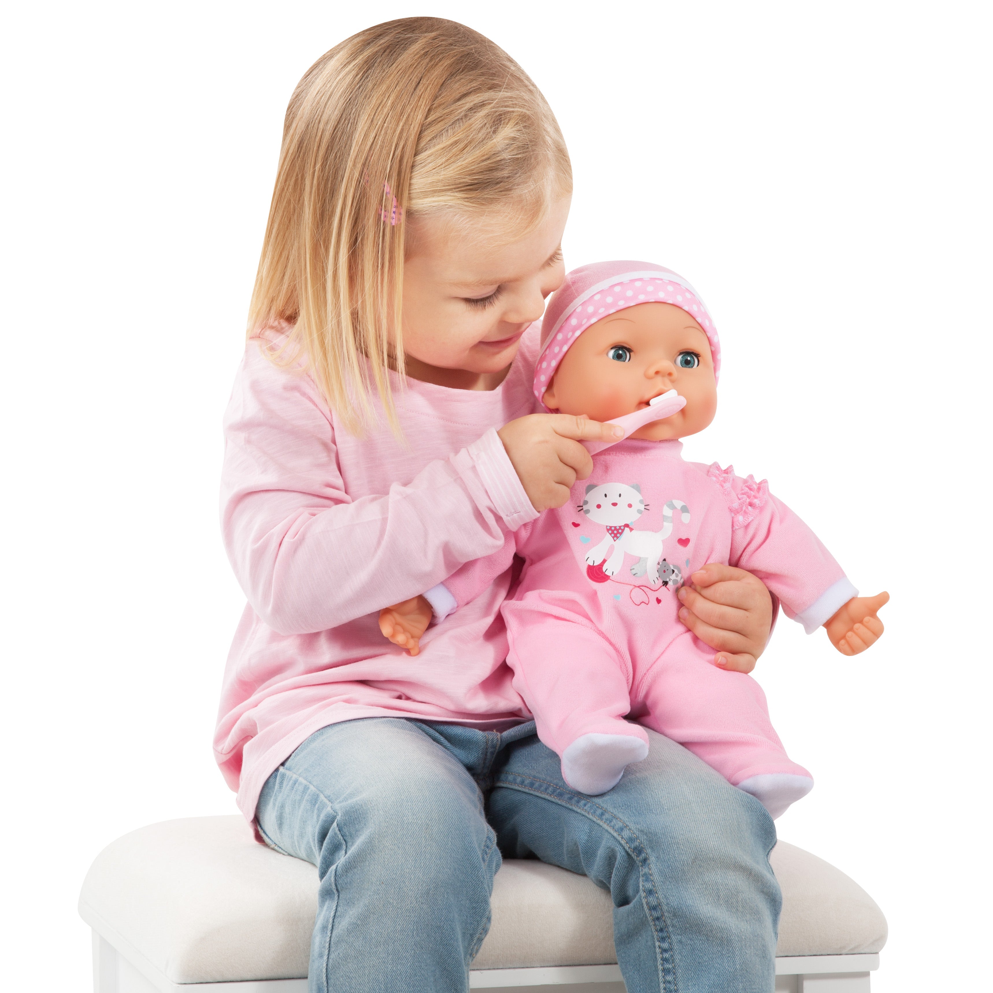 Bayer Magic Teeth Baby 38cm Soft Body Doll with Functions and Accessories for Kids ages 3+