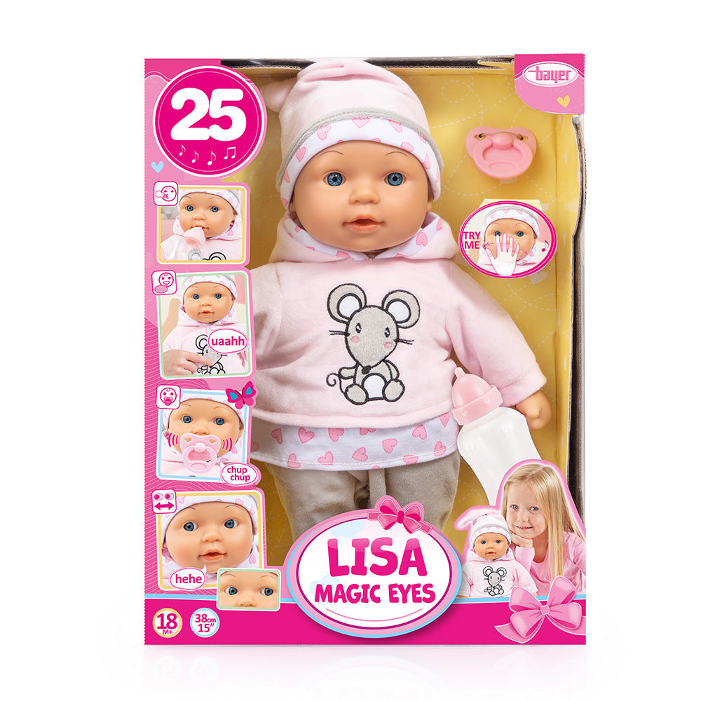 Bayer Lisa Magic Eyes Baby 38cm