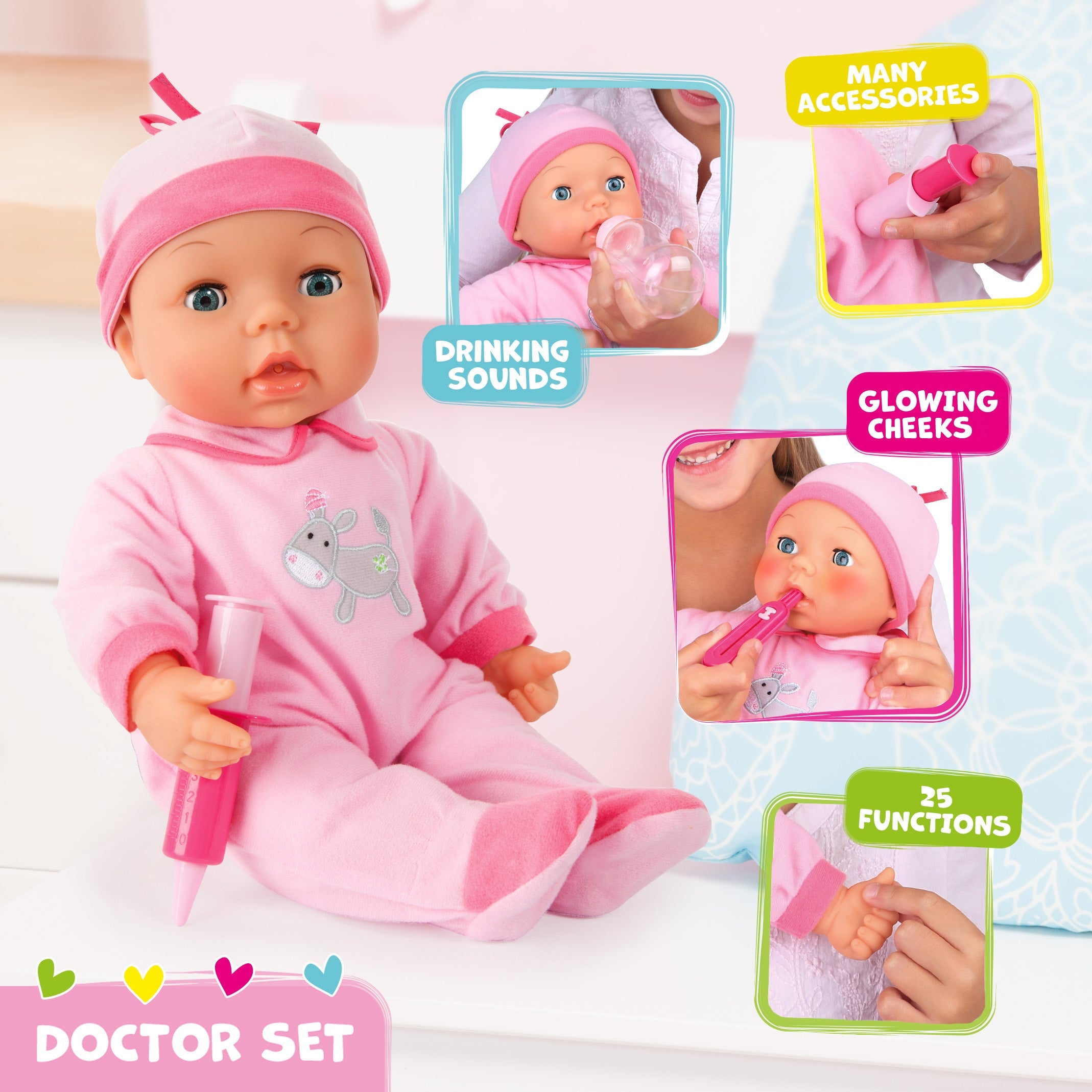 Bayer Doctor Set Doll 38cm