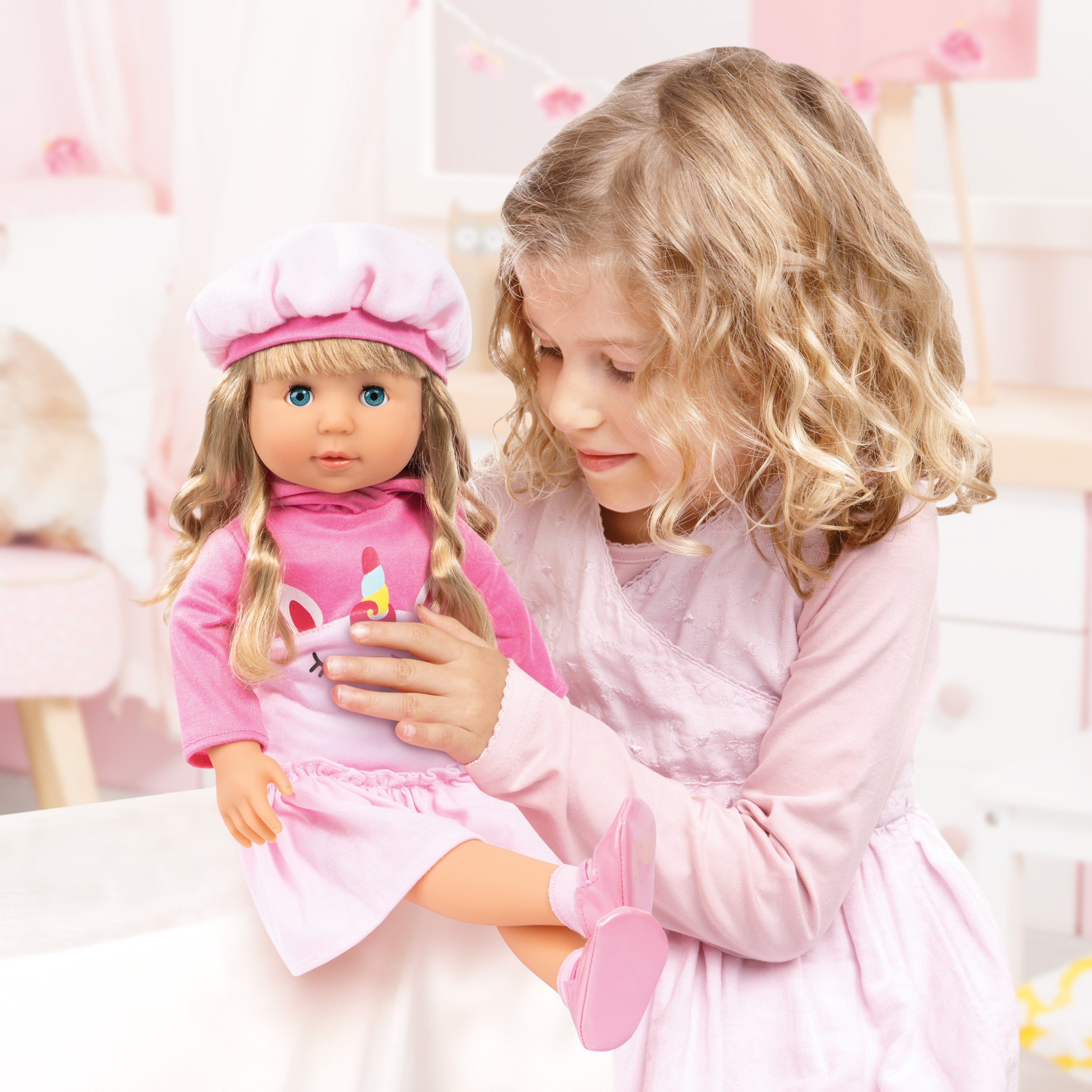 Bayer Charlene Doll Unicrn w/laugh & Kiss Sounds