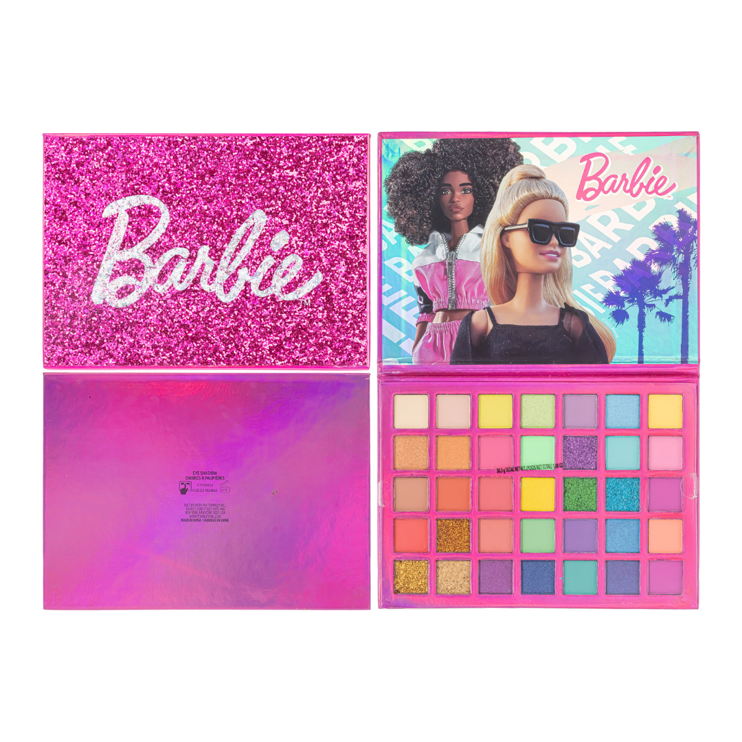 Barbie 35-Well Eye Shadow Palette with Applicator Brushes