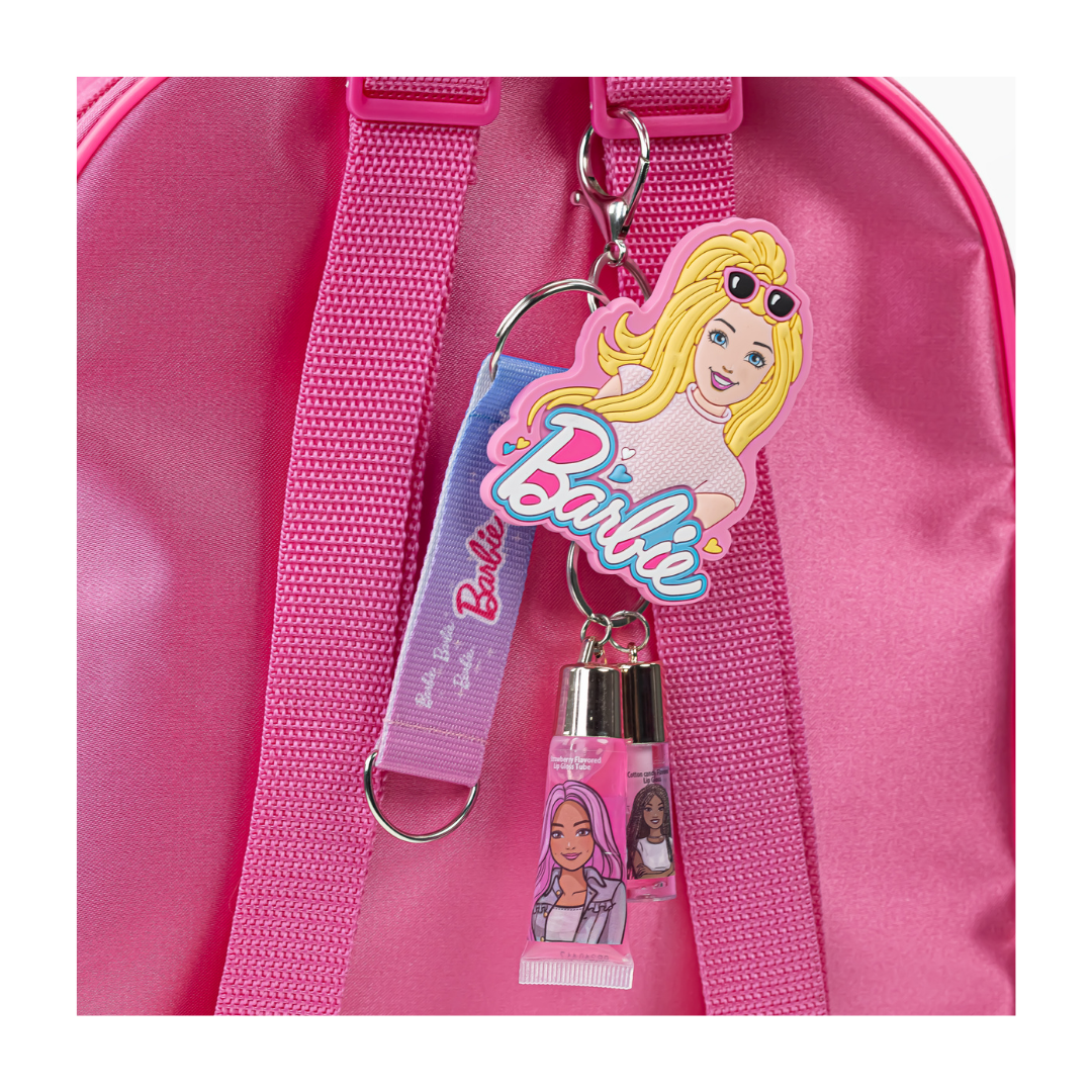 Barbie Plant-Based Lip Gloss Set with Keychain