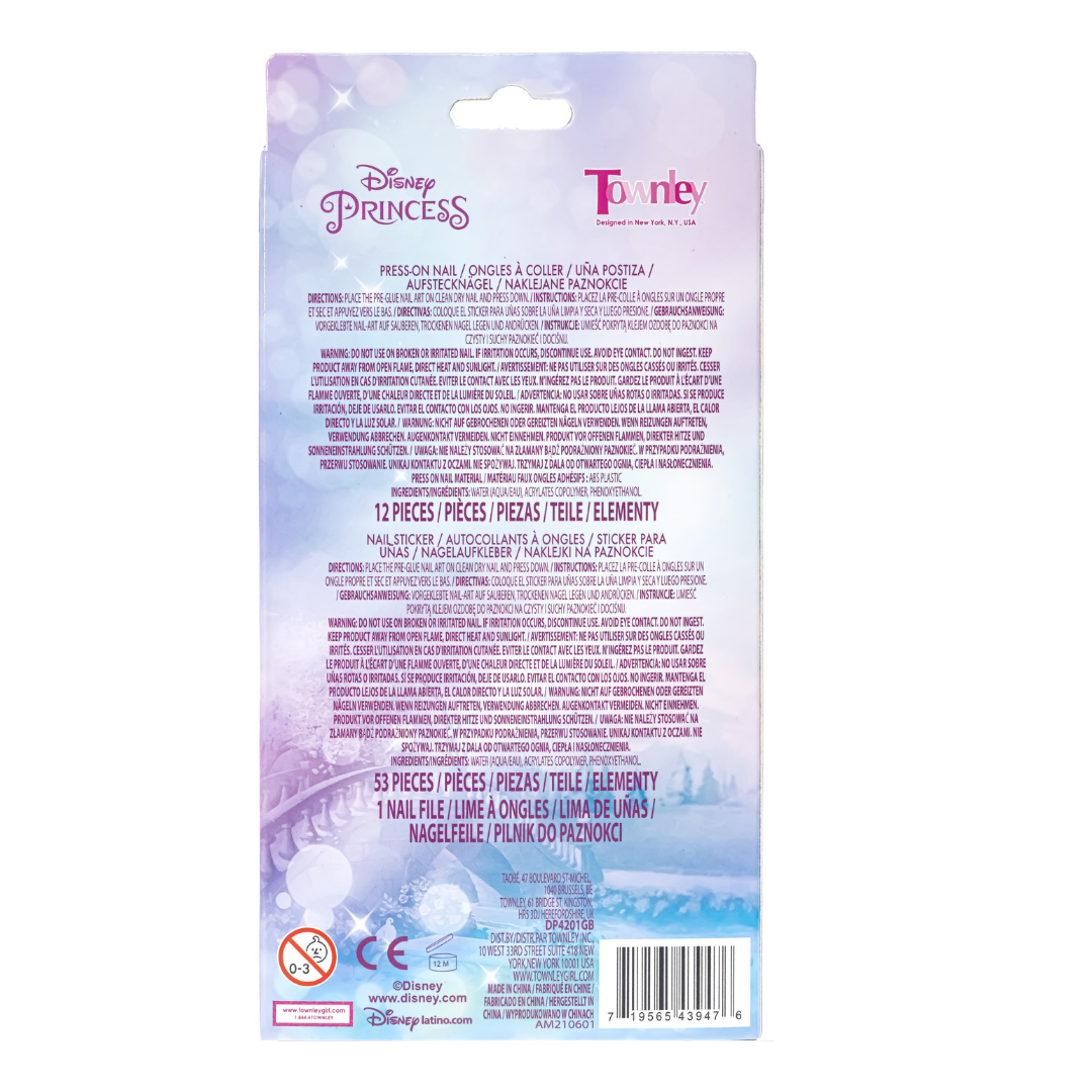 Disney Princess 66 Pc Nail Art Press On Nails Set