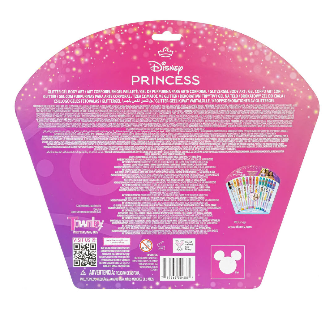 Princess 16 Pk Glitter Body Art Pen Set