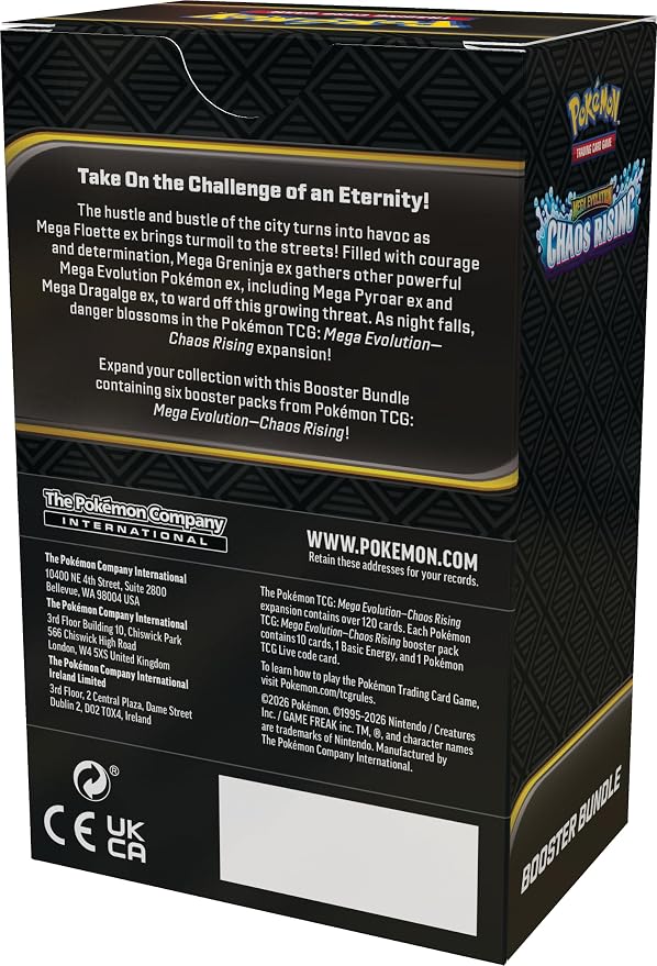 Pokemon TCG Mega Evolution Chaos Rising Booster Bundle Card Game