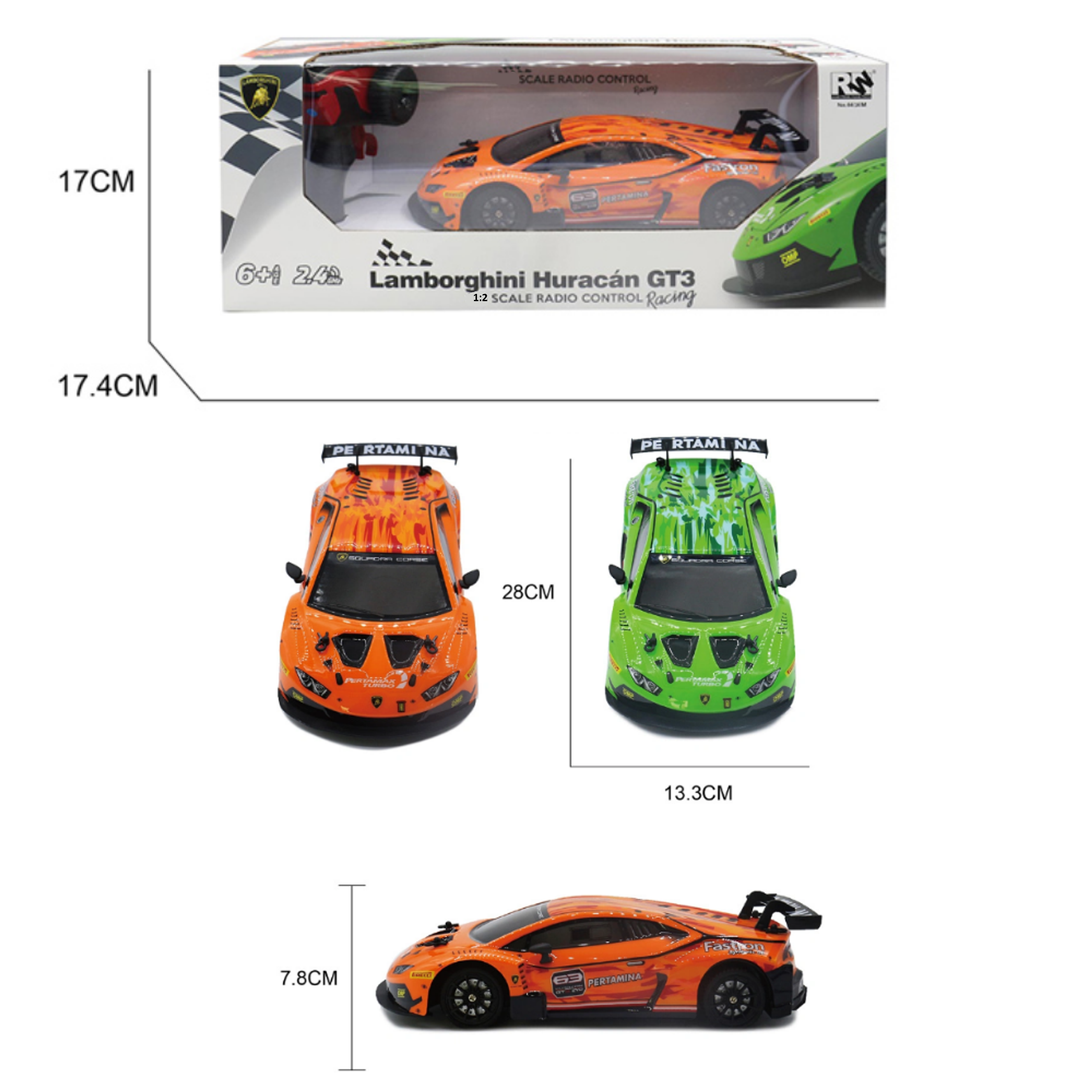 1:12 LAMBORGHINI HURACAN GT3 2.4G,2 colors assorted
