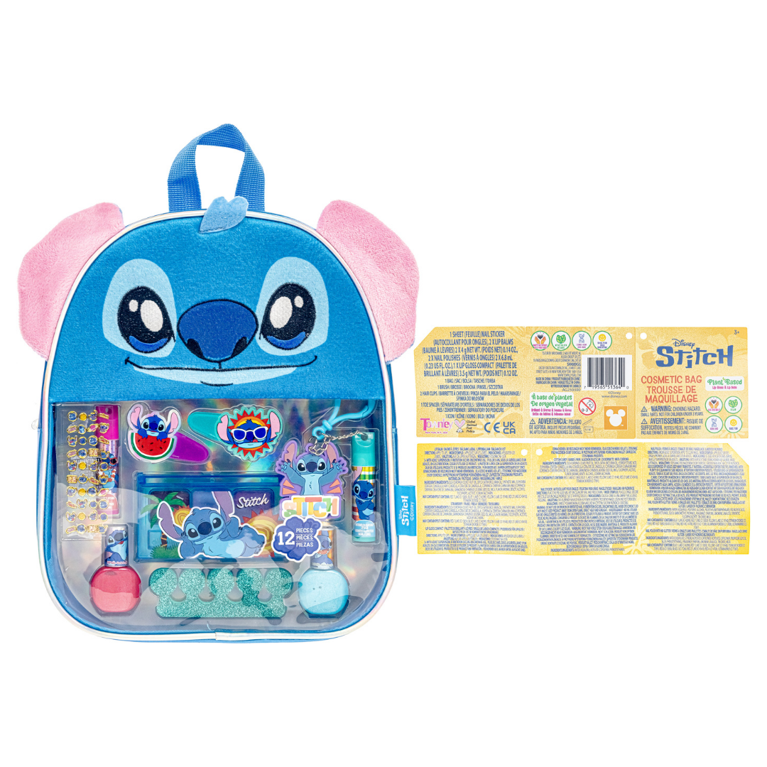 Disney Stitch Furry Cosmetic Gift Bag Set