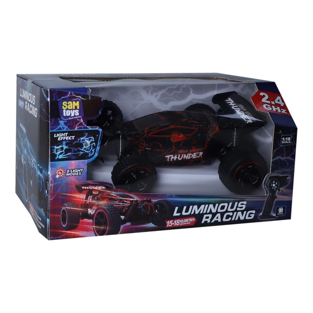 SAM Toys Luminous 1:18 Racing Car with 3 Light Modes 2.4GHz - Red