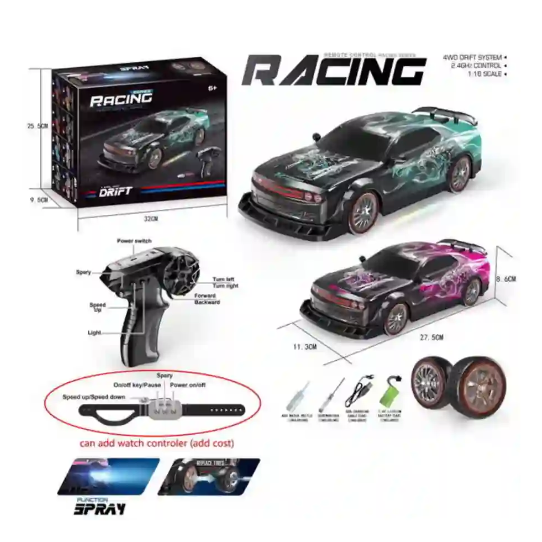 SSQUARE Rapid Drift Car 1:16 Scale with Lights and Smoke