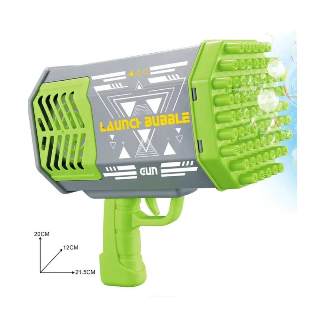 B/O One Key Bubble Gun With Light (69 Holes)