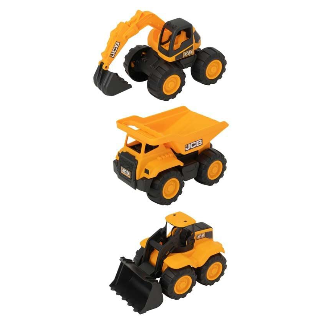 TZ JCB 7" Tough Trucks 3pk