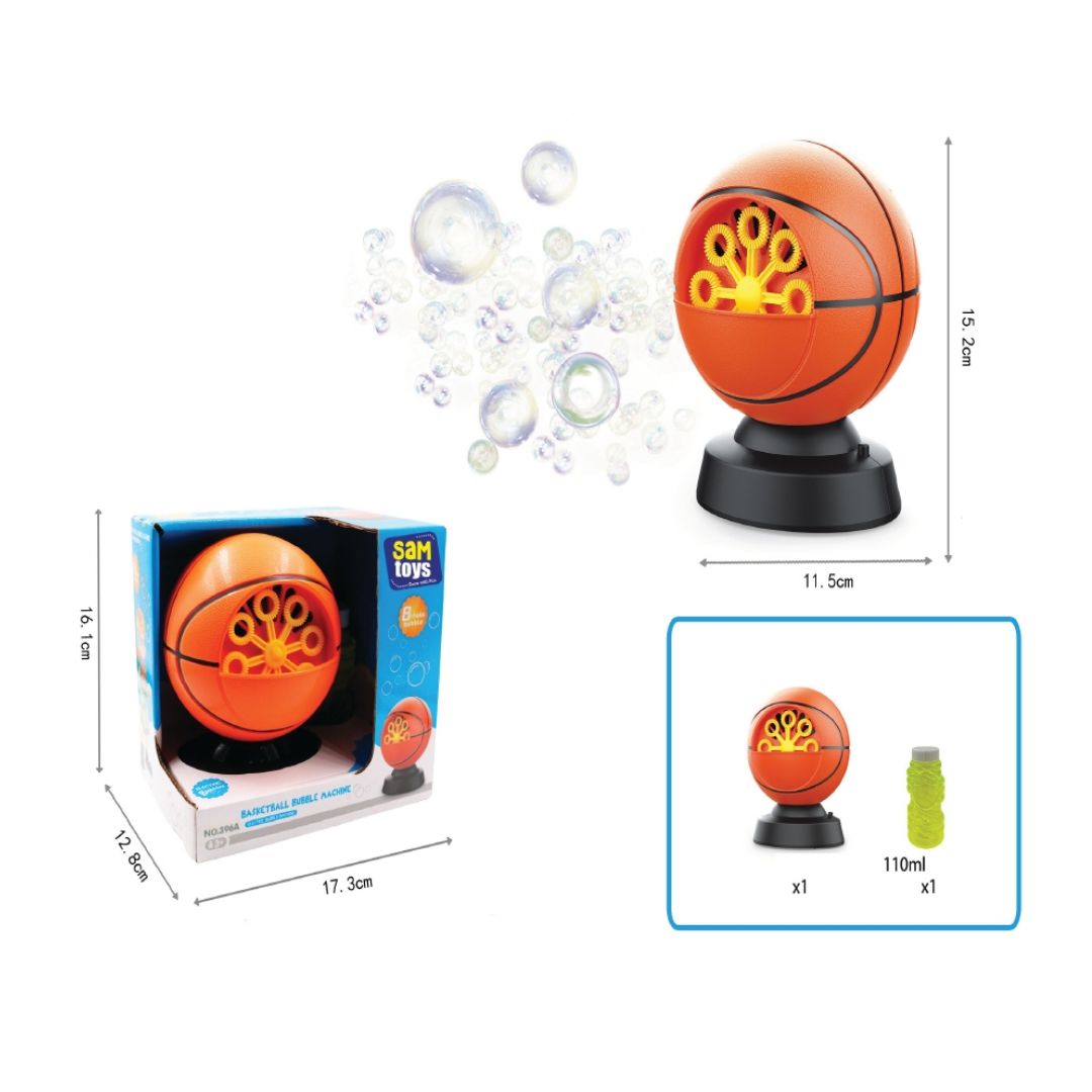 B/O Basketball Bubble Machine With Light & Music