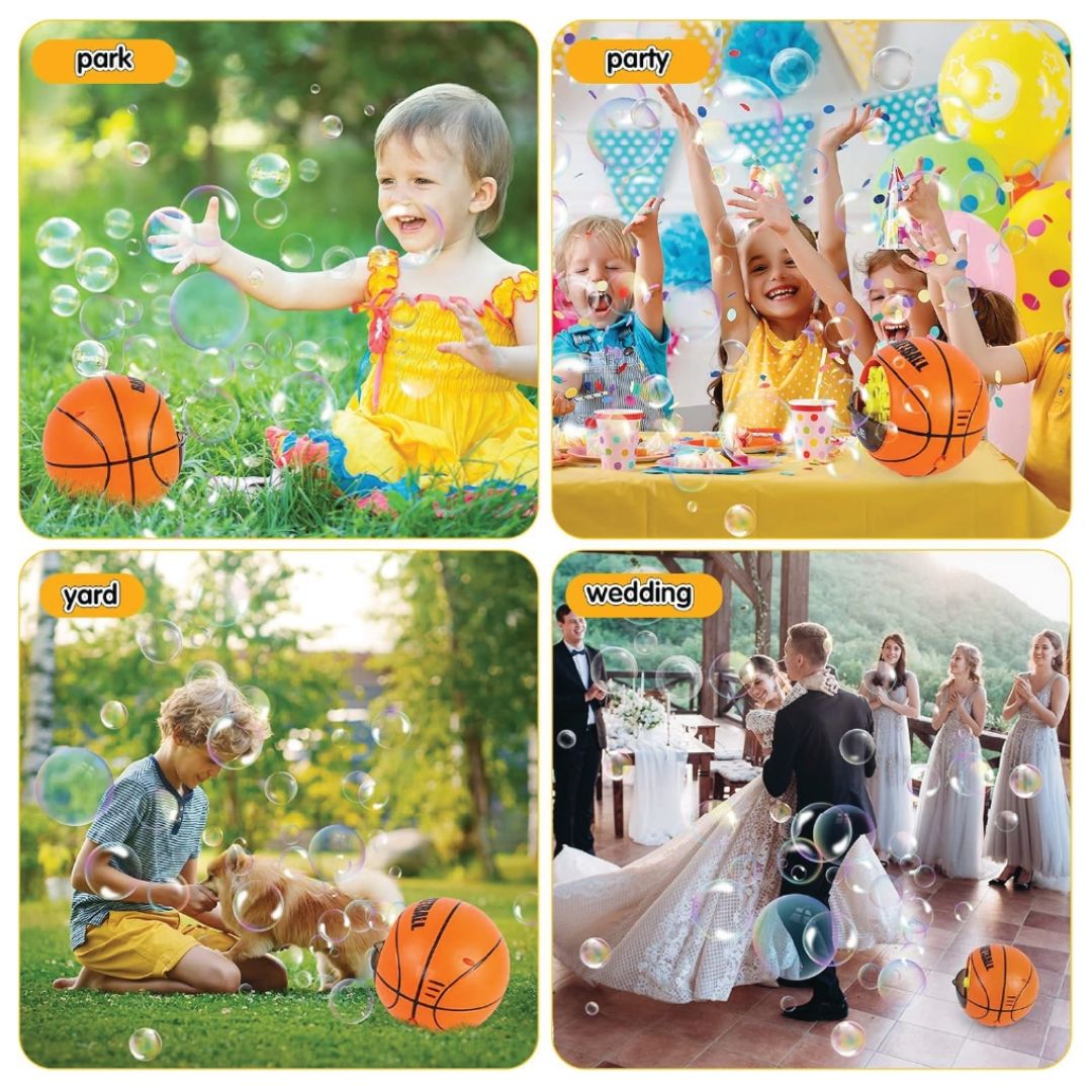 B/O Basketball Bubble Machine With Light & Music